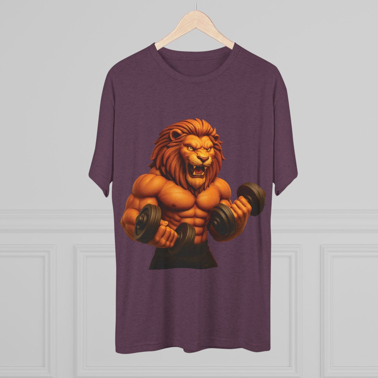 Fierce Lion Fitness Tee - Unisex Workout Shirt, Gym Apparel, Athleisure Wear, Gift for Fitness Lovers, Motivational Clothing
