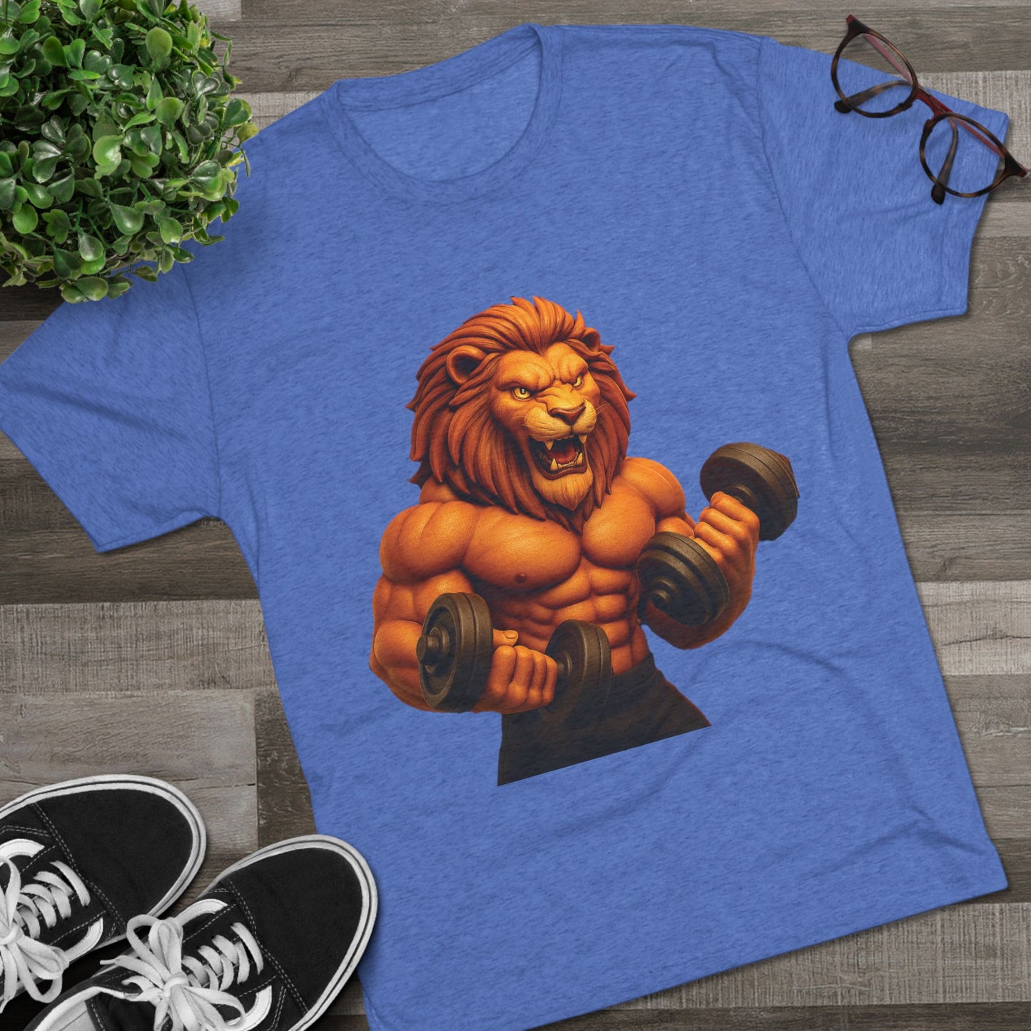 Fierce Lion Fitness Tee - Unisex Workout Shirt, Gym Apparel, Athleisure Wear, Gift for Fitness Lovers, Motivational Clothing