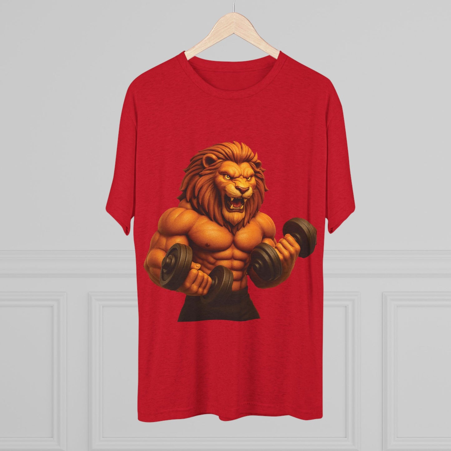 Fierce Lion Fitness Tee - Unisex Workout Shirt, Gym Apparel, Athleisure Wear, Gift for Fitness Lovers, Motivational Clothing