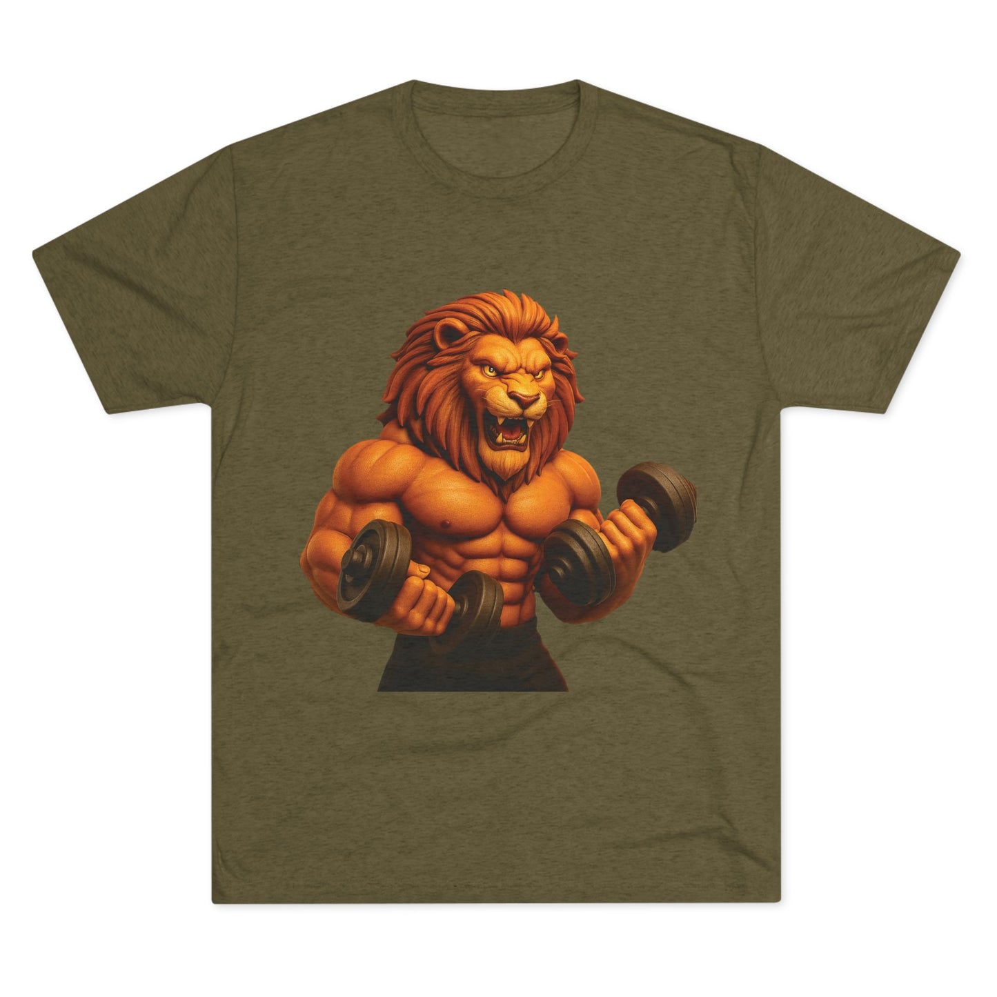 Fierce Lion Fitness Tee - Unisex Workout Shirt, Gym Apparel, Athleisure Wear, Gift for Fitness Lovers, Motivational Clothing
