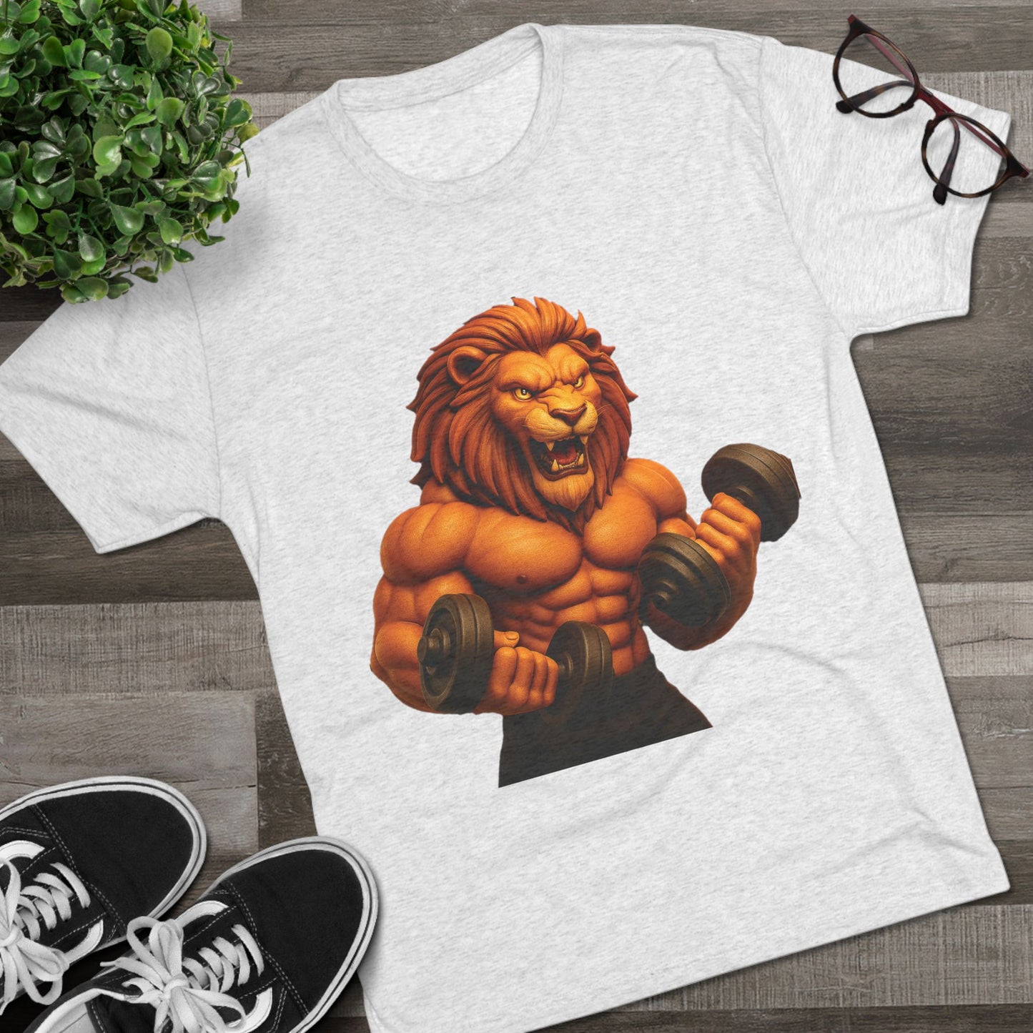 Fierce Lion Fitness Tee - Unisex Workout Shirt, Gym Apparel, Athleisure Wear, Gift for Fitness Lovers, Motivational Clothing