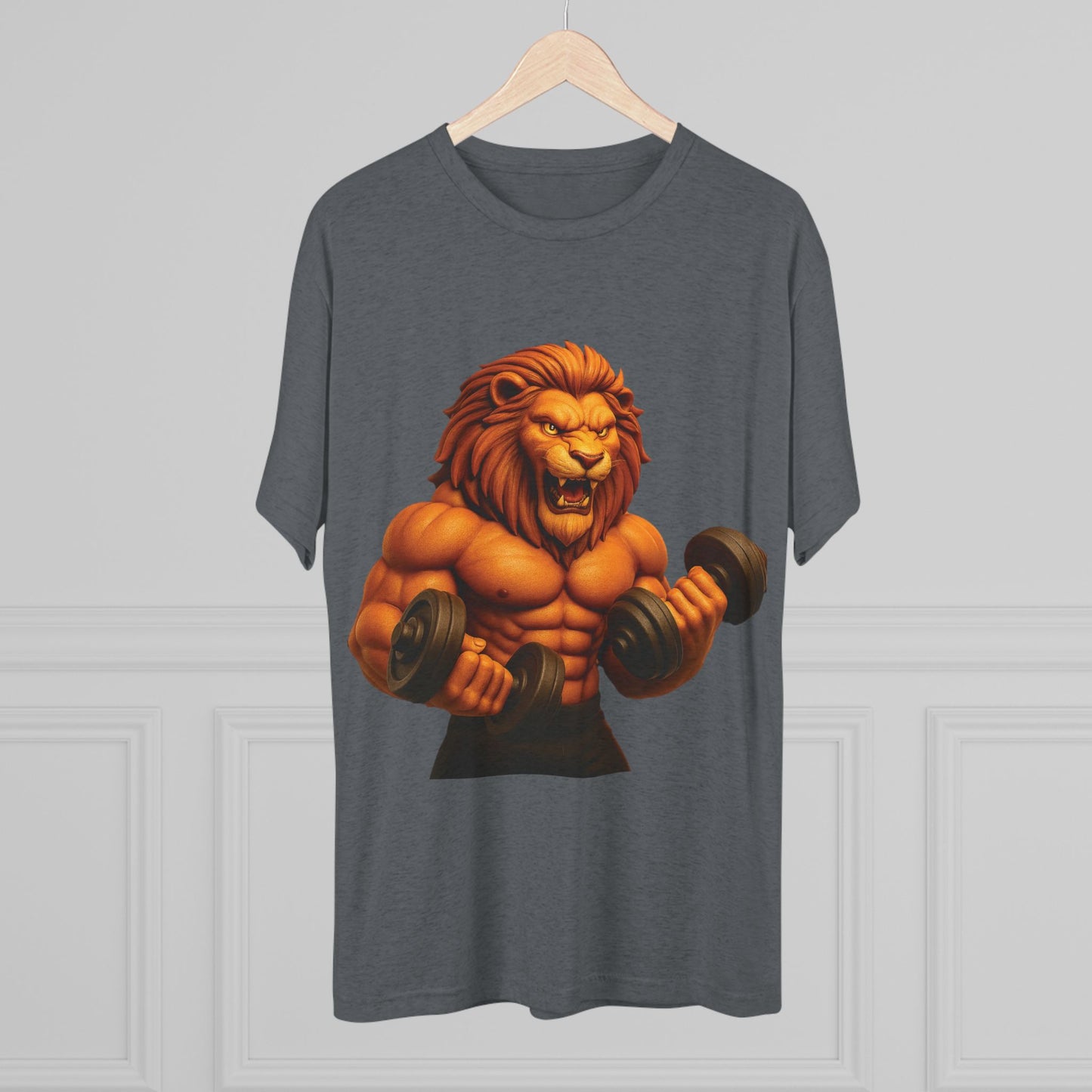 Fierce Lion Fitness Tee - Unisex Workout Shirt, Gym Apparel, Athleisure Wear, Gift for Fitness Lovers, Motivational Clothing