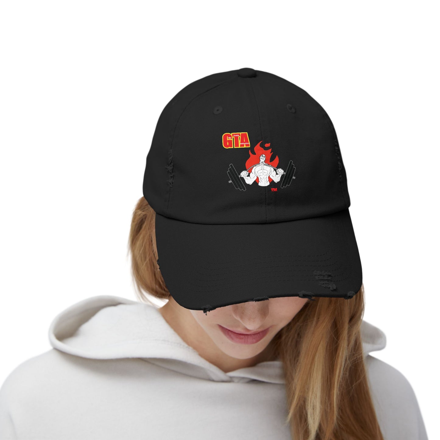 GTA Unisex Distressed Cap - Trendy Streetwear Hat for Fitness Enthusiasts