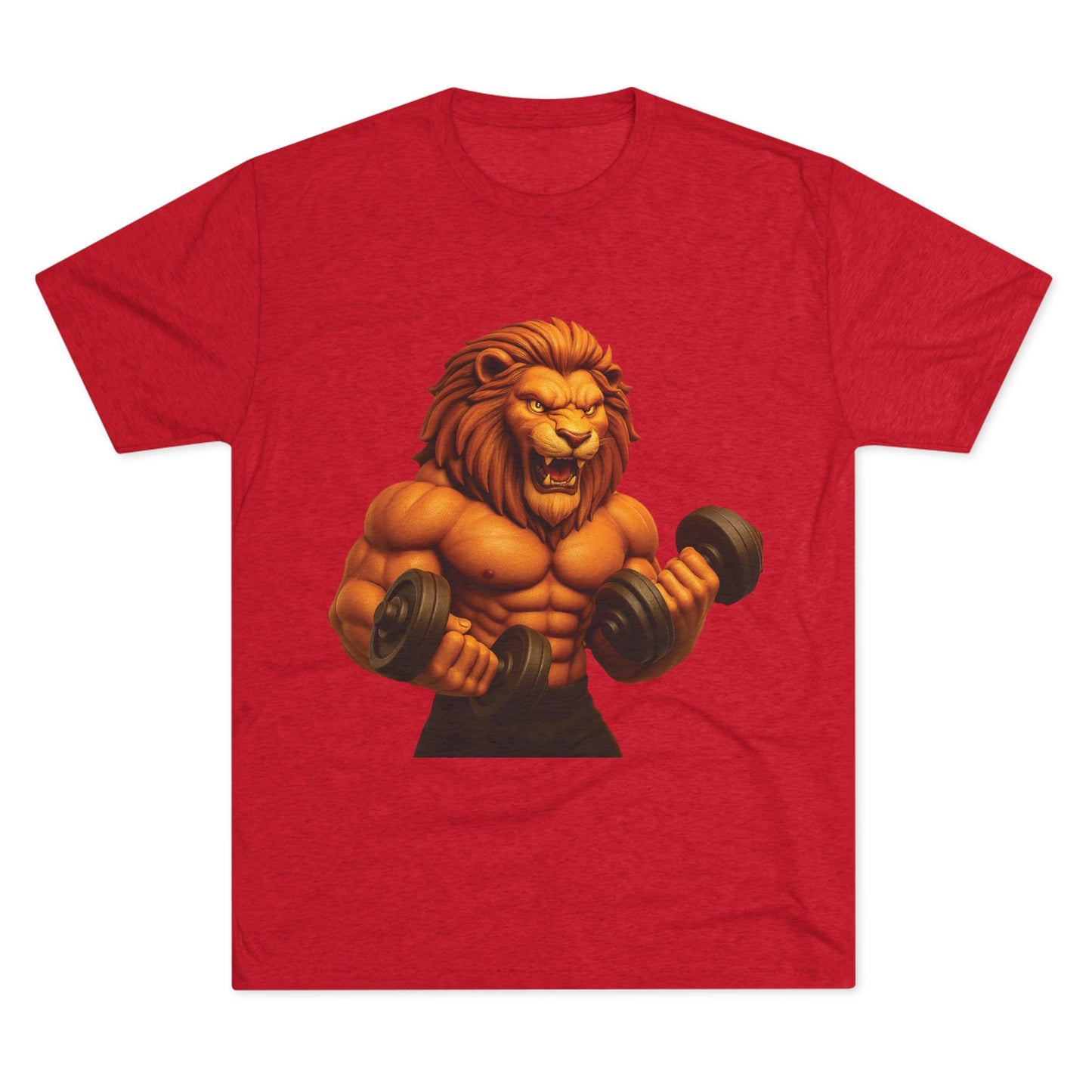 Fierce Lion Fitness Tee - Unisex Workout Shirt, Gym Apparel, Athleisure Wear, Gift for Fitness Lovers, Motivational Clothing