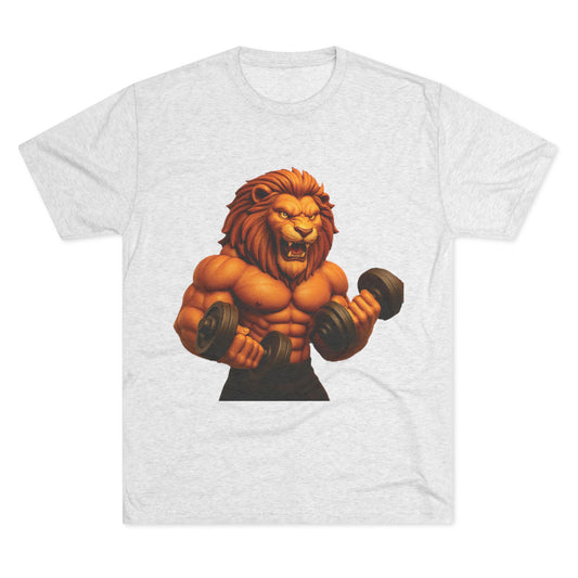 Fierce Lion Fitness Tee - Unisex Workout Shirt, Gym Apparel, Athleisure Wear, Gift for Fitness Lovers, Motivational Clothing