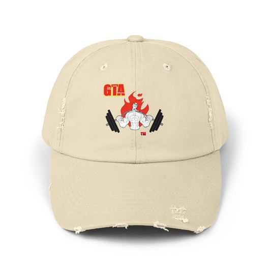 GTA Unisex Distressed Cap - Trendy Streetwear Hat for Fitness Enthusiasts