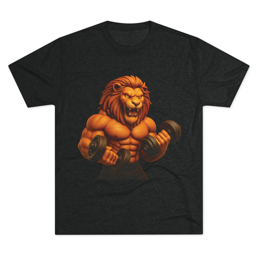 Fierce Lion Fitness Tee - Unisex Workout Shirt, Gym Apparel, Athleisure Wear, Gift for Fitness Lovers, Motivational Clothing