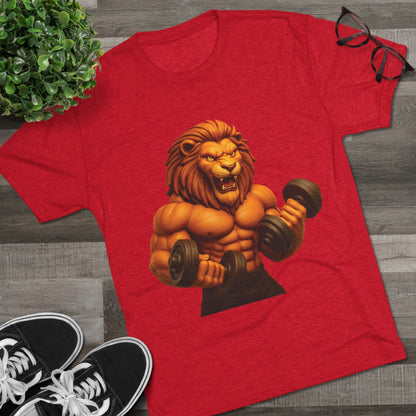 Fierce Lion Fitness Tee - Unisex Workout Shirt, Gym Apparel, Athleisure Wear, Gift for Fitness Lovers, Motivational Clothing