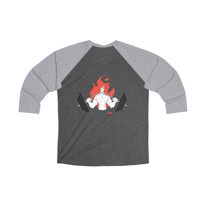 GTA Gym Motivation Raglan Tee - Unisex Tri-Blend Workout Shirt