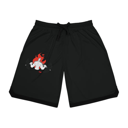 Men's Basketball Rib Shorts with Muscle Graphic | Athletic Wear for Sports & Gym
