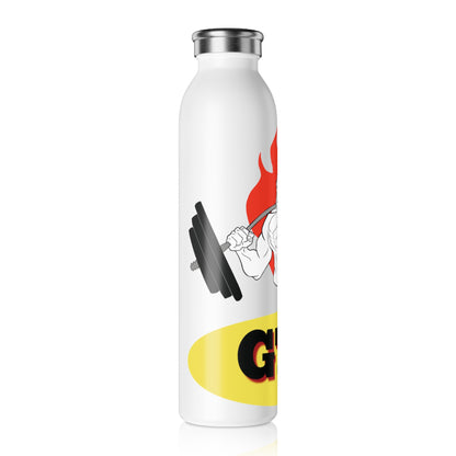 Inspirational Slim Water Bottle for Fitness Enthusiasts - Gym Motivational Design