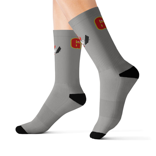 Custom Graphic Sublimation Socks - Unique Design for Cozy Comfort