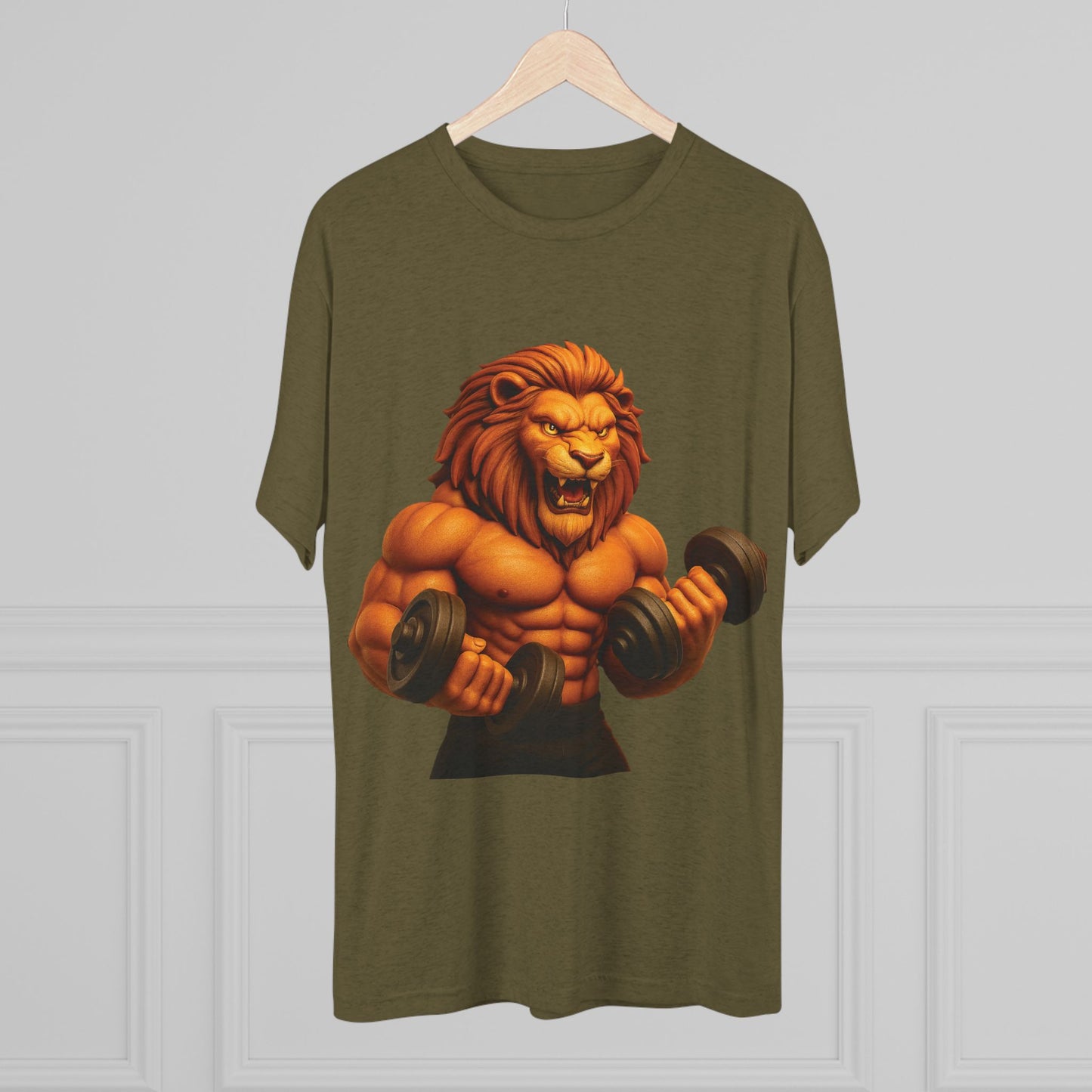 Fierce Lion Fitness Tee - Unisex Workout Shirt, Gym Apparel, Athleisure Wear, Gift for Fitness Lovers, Motivational Clothing